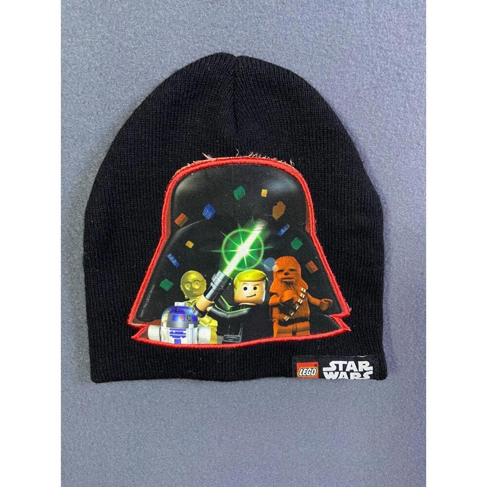 YOUTH Lego Star Wars Beanie Hat Black W/ Graphic Cool! Skull Cap Boys Winter Hat